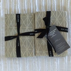 West Elm painterly diamond jacquard pillow sham